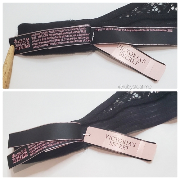 VICTORIA'S SECRET Very Sexy Floral Lace Halter Bralette -Black, XS, New with Tag - Picture 8 of 9